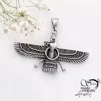 پلاک استیل فروهر مردانه کد 15598