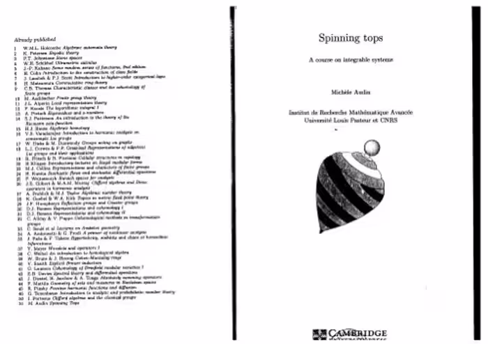 خرید و دانلود نسخه کامل کتاب Spinning tops: a course on integrable systems
