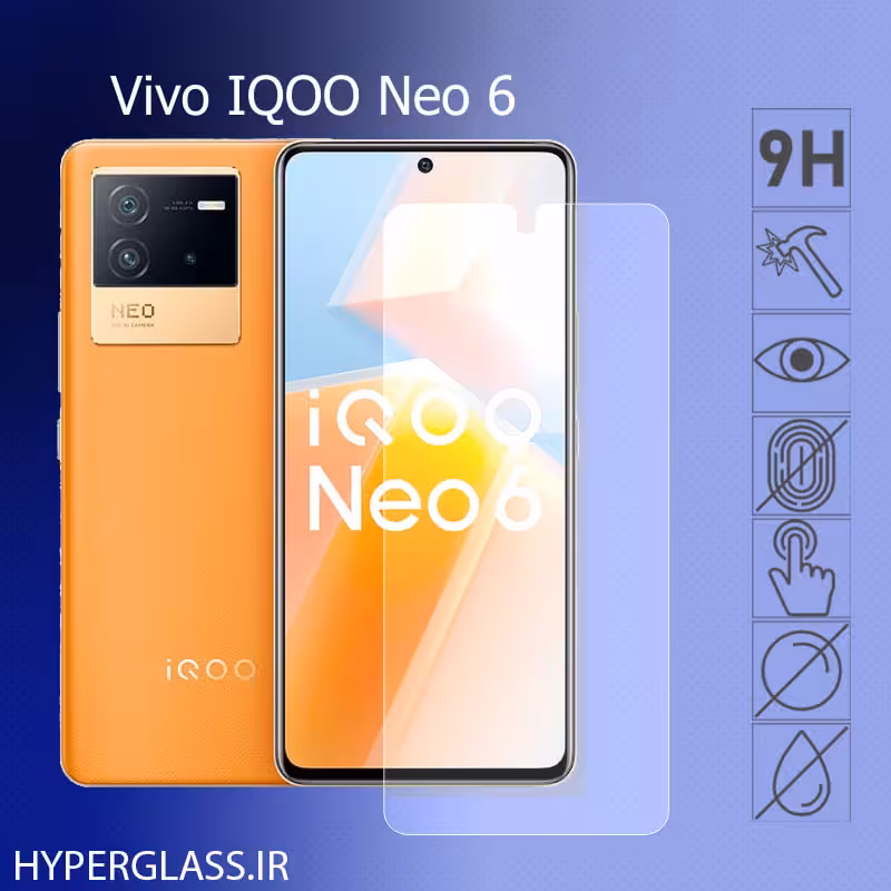 گلس محافظ صفحه نمایش نانو بلک اورجینال گوشی ویوو Vivo IQOO Neo 6