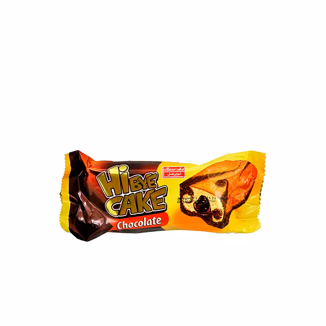 کیک دو رنگ با مغز کرم کاکائویی های بای شیرین عسل 60 گرمی