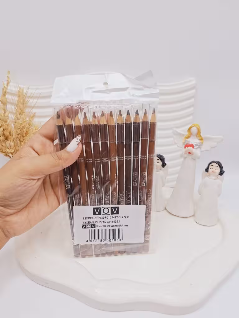 مداد ابرو بسته 12 عددی برند واو VOV اورجینال کد 1853