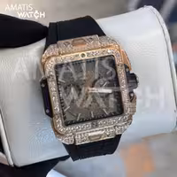 ساعت مچی مردانه هابلوت Hublot Square Bang Unico Diamonds 4158H