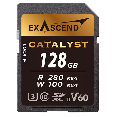 کارت حافظه SD اکساسند Exascend Catalyst UHS-II SDXC 128GB 280MB/S Memory Card V60