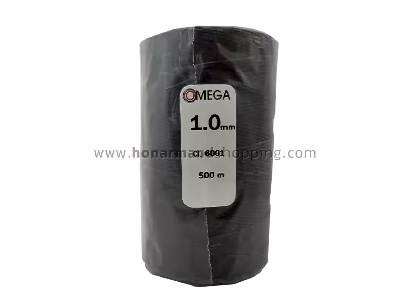 دوک نخ موم دار امگا (OMEGA) سایز 1 رنگ مشکی کد 6001
