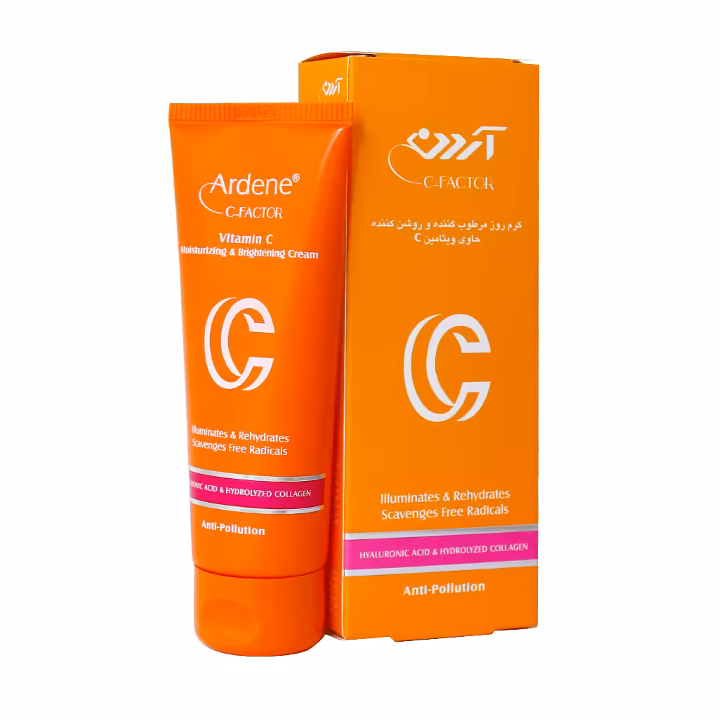 کرم روز مرطوب کننده و روشن کننده آردن سی فکتور حاوی ویتامین C حجم 75 میلی لیتر