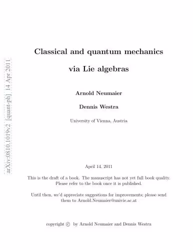 خرید و دانلود نسخه کامل کتاب Classical and Quantum Mechanics via Lie algebras