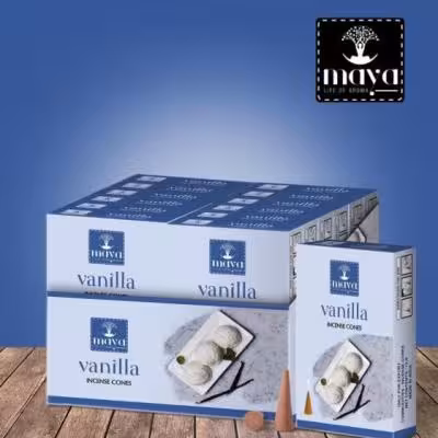 عود خوشبو کننده مخروطی مدل وانیل ( وانیلا ) Vanilla برند مایا