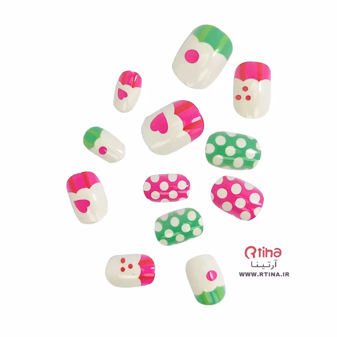 ناخن مصنوعی بچه گانه و دخترانه شیک و فانتزی