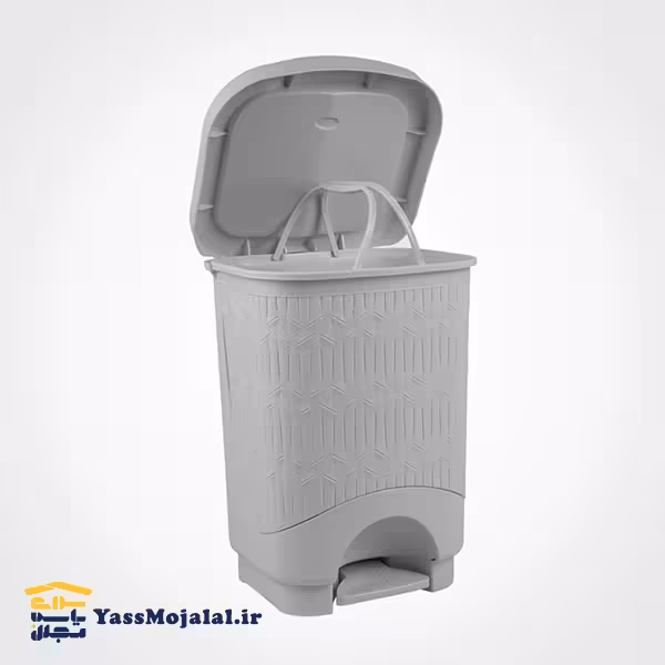 سطل زباله پدالی بزرگ لیمون مدل بامبو