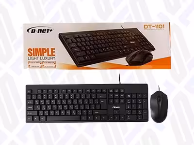 کیبورد و ماوس سیم دار دی-نت مدل DT-1101