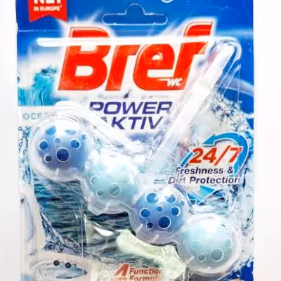 خوشبو کننده توالت فرنگی برف Bref با رایحه اقیانوس ؛4 عدد قرص