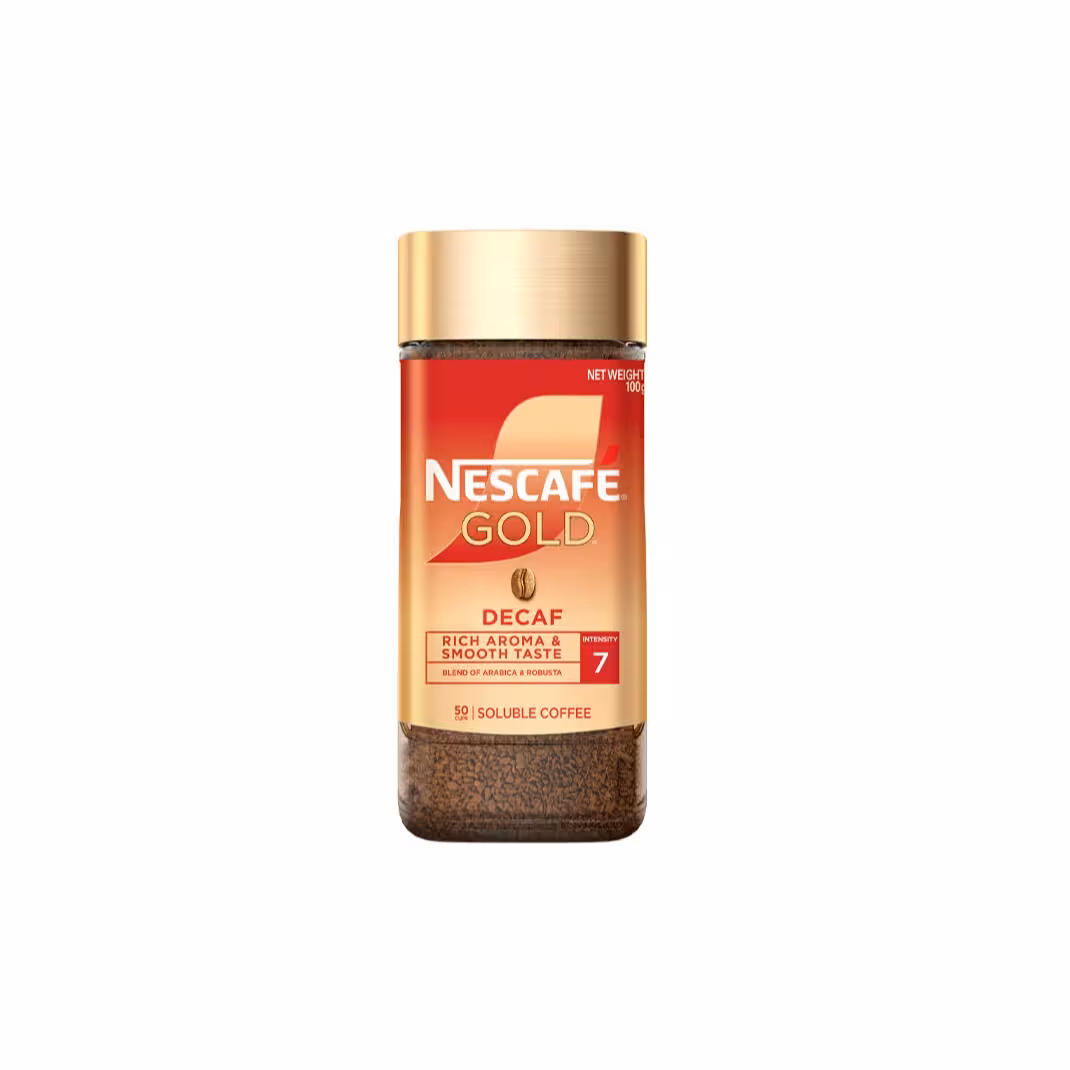 قهوه فوری گلد بدون کافئین نسکافه Nescafe وزن 100 گرم