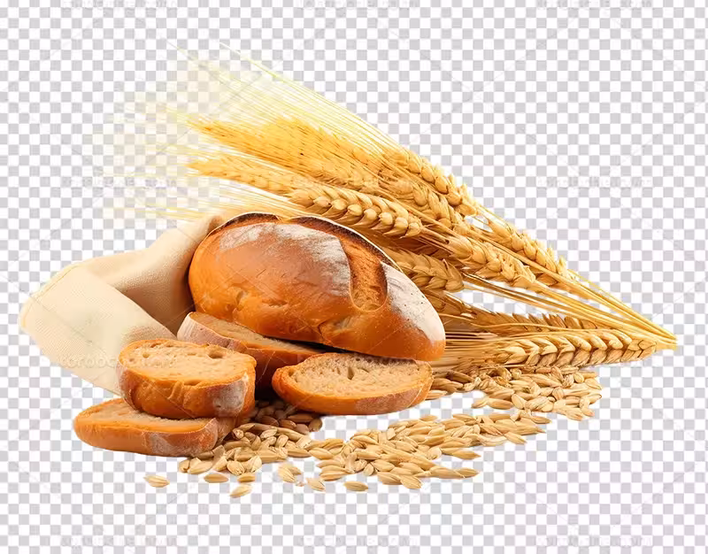 عکس PNG نان فانتزی با خوشه گندم | گرافیک با طعم تربچه