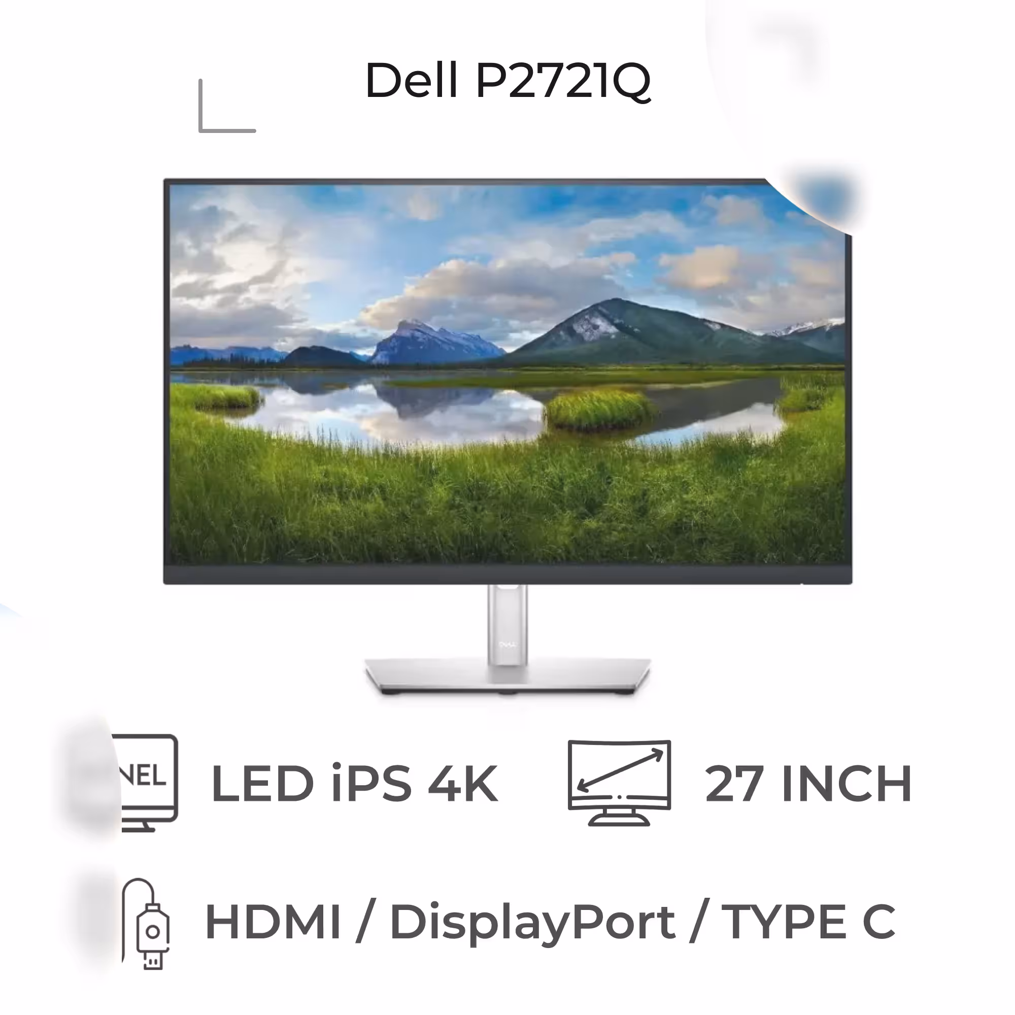 مانیتور استوک 27 اینچ Dell P2721Q رزولوشن 4k