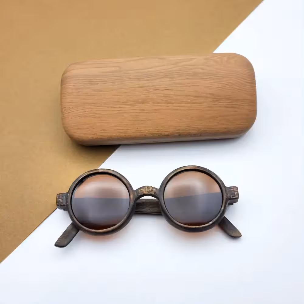 عینک چوبی دست‌ساز پلاریزه مدل 5045