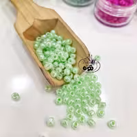 منجوق درشت سبز پسته ای 21