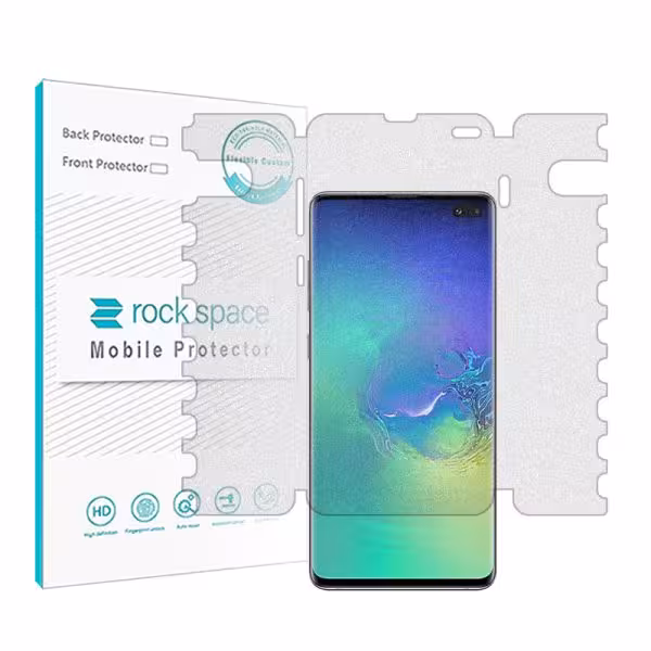 گلس فول کاور سامسونگ  S10 مدل نانو هیدروژل گیمینگ برند راک اسپیس سایز L کد 25056