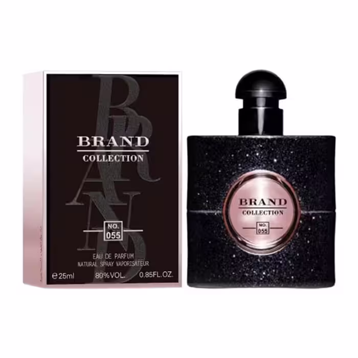 ادکلن زنانه برند کالکشن کد 055 رایحه ایو سن لوران بلک اوپیوم (Yves Saint Laurent Black Opium) حجم 25 میل - Brand Collection
