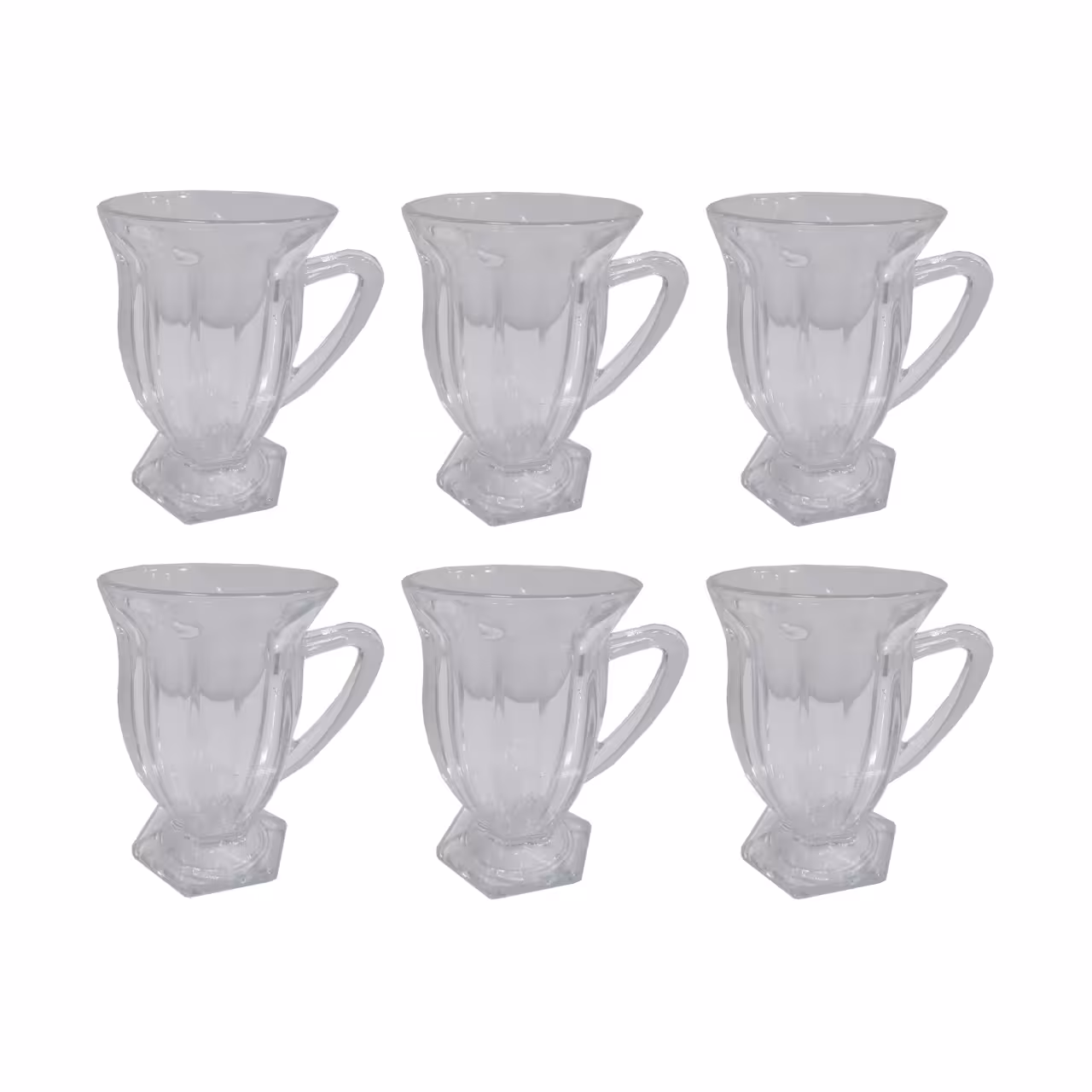 نیم لیوان کاوه مدل آیس طرح دسته دار بسته 6 عددی