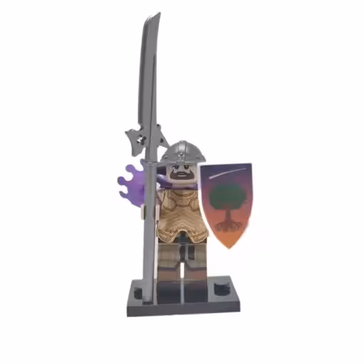 مینی فیگور لگو سرباز نیزه دارسلطنتی جلیقه بنفش 4سانت