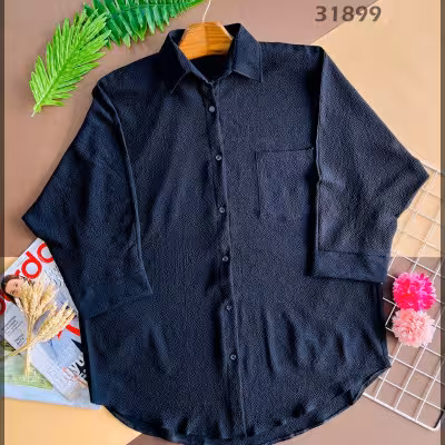 شومیز دکمه دار دبل فیس سایز بزرگ