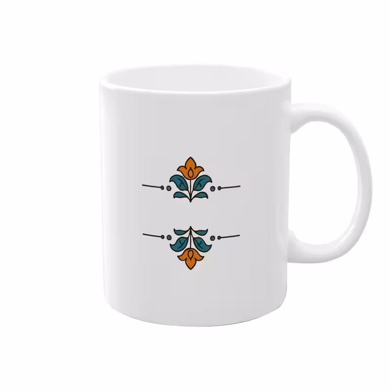 ماگ طرح گل سنتی