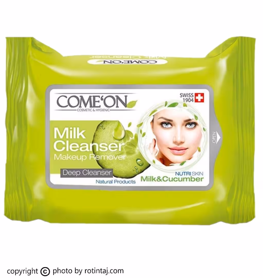 دستمال مرطوب تخصصی شیر پاک کن کامان 20 عددی