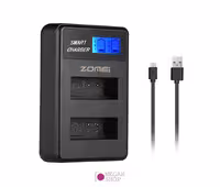 شارژر دوبل باتری Zomei LP E12 مدل LCD USB Type C | نگاه شاپ