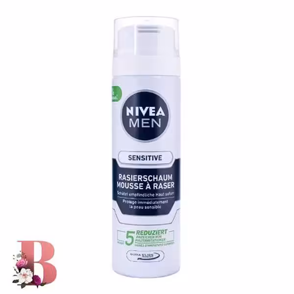 فوم اصلاح مردانه نیوآ مدل Sensitive  حجم 200 میلی لیتر | Nivea Sensitive Shaving Foam 200 ML