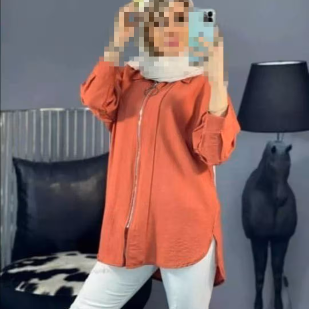 مانتو مجلسی زنانه خنک جنس بابوس زیپی شیک و زیبا