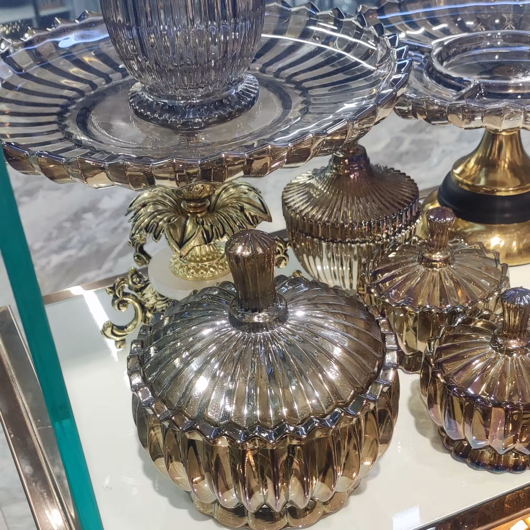 ظروف شکلاتخوری قندان جاکاردی و 2 نمکدان جنوا ارغوانی ضمانت شستشو رنگ pvd ارغوانی ارسال پسکرایه تهران اسنپ شهرستان باربری