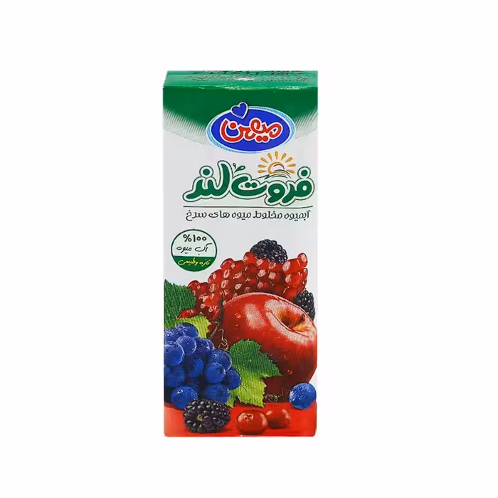 آبمیوه مخلوط میوه های سرخ فروت لند میهن 200 میلی لیتری