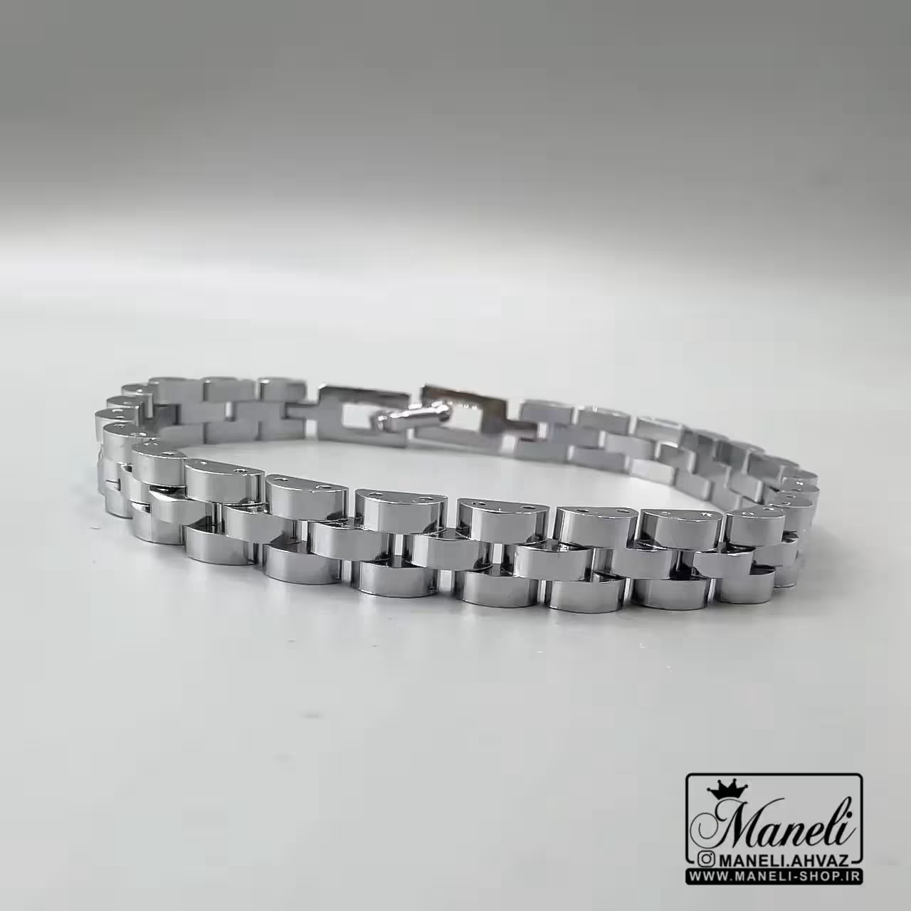 دستبند رولکس نقره ای استیل رنگ ثابت|14040768