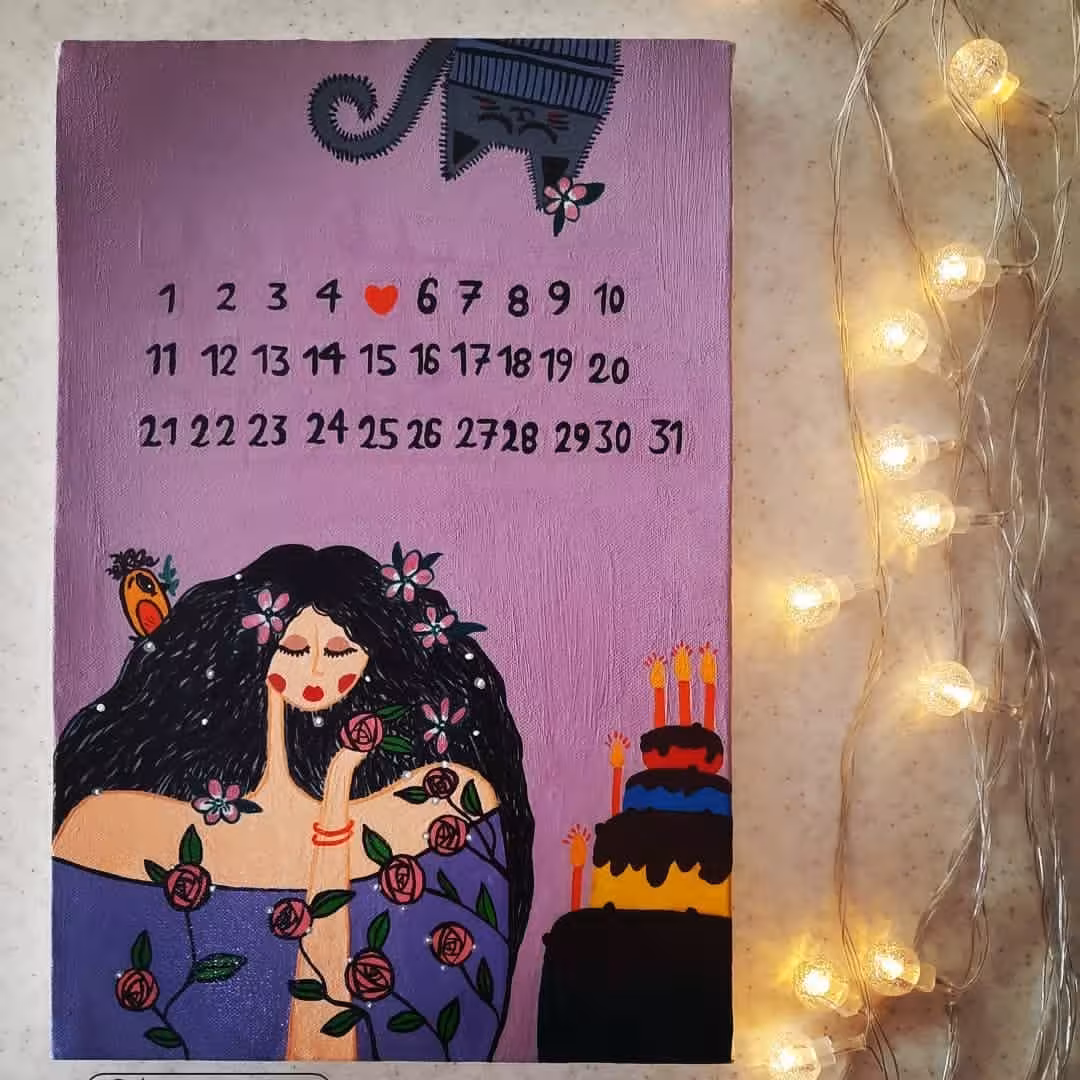 تابلوی نقاشی تقویم دار