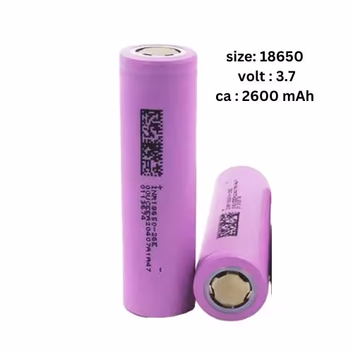 باطری 2600 میلی آمپر سایز 18650 دو سر تخت