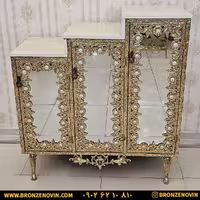 جاکفشی برنز مدل خورشیدی برگی سه درب کد 7608