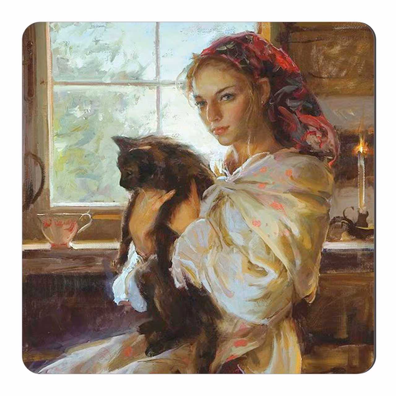  مگنت طرح دختر و گربه کد wmg2263