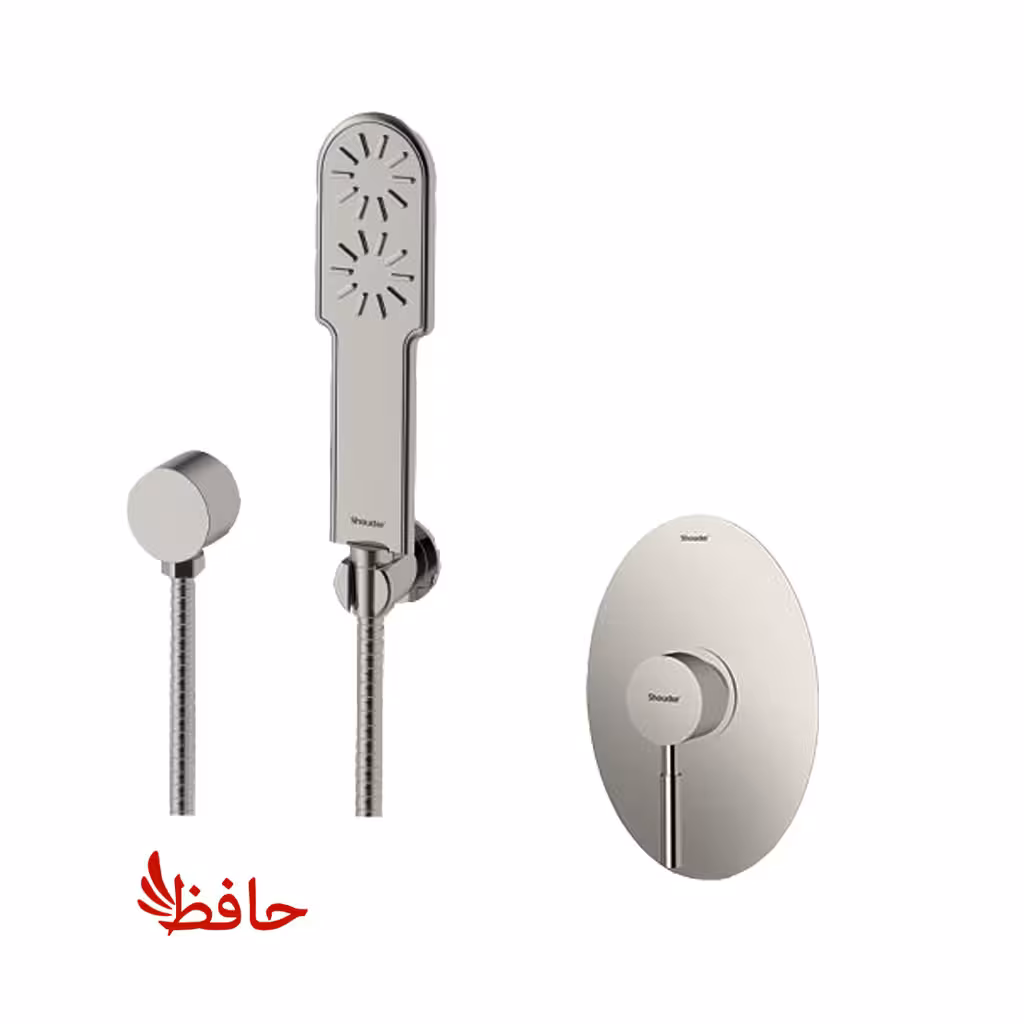 شیر حمام توکار شودر مدل روگن کروم مات تیپ 2 BRASS