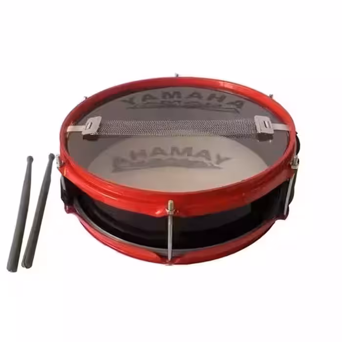 طبل دو چوب جنس فلزی اندازه 30 سانتی پوست پرسی مناسب هفت تا یازده سال دو قول طبل سایدرام 