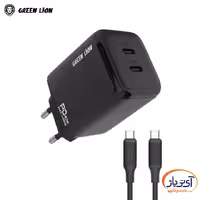 آداپتور دیواری گرین لاین دو پورت 40W PD همراه کابل Type-C