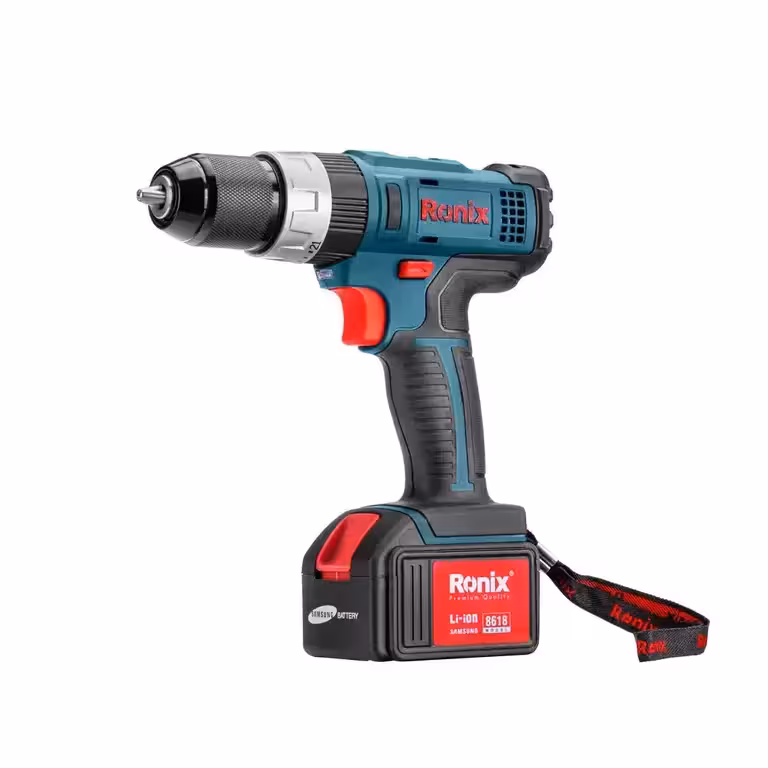 دریل پیچ گوشتی چکشی شارژی 18 ولت رونیکس مدل 8618