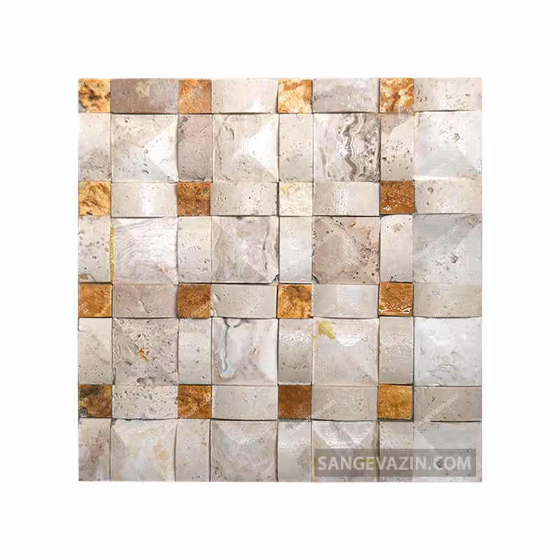 سنگ آنتیک چهارگوش کرم