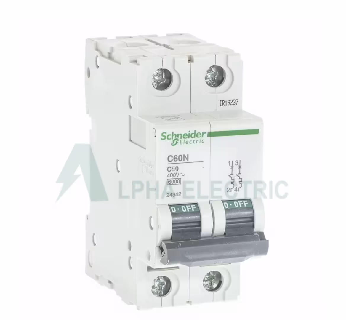 کلید مینیاتوری 2 پل 50 امپر اشنایدر