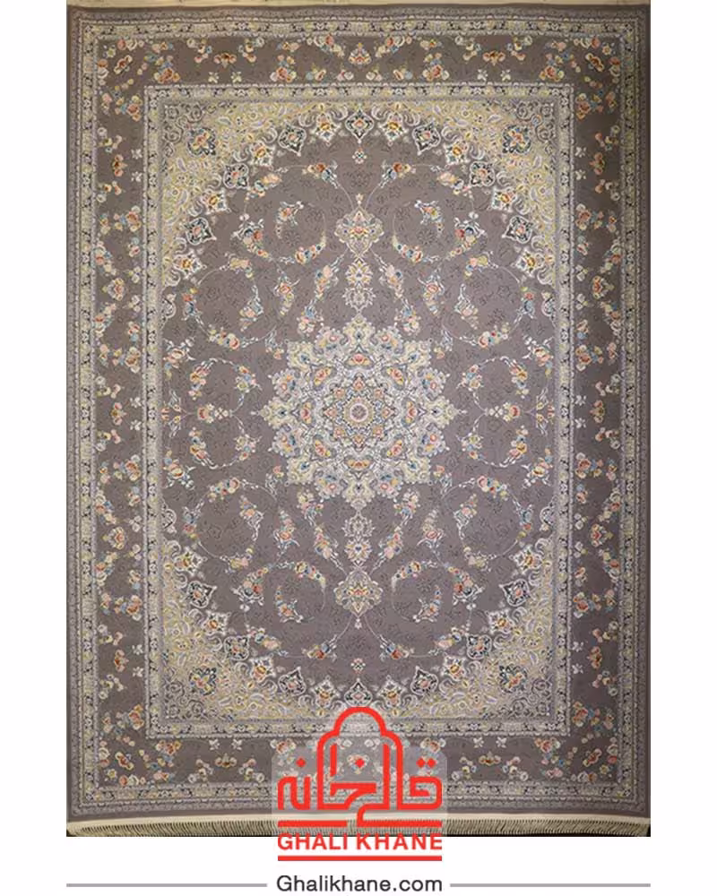 فرش تهران 1200 شانه طرح نارگل نقره ای