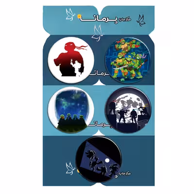 پیکسل پرمانه طرح لاکپشت‌های نینجا کد pmg5.12002 مجموعه 5 عددی