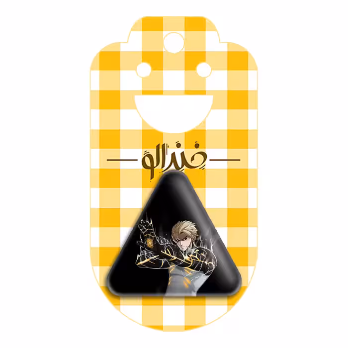 پیکسل خندالو طرح جنوس انیمه مرد تک مشتی One Punch Man مدل مثلثی کد 10517