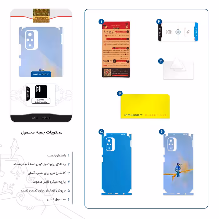 برچسب پوششی ماهوت مدل Cyanocitta cristata-FullSkin مناسب برای گوشی موبایل شیائومی Redmi Note 10s