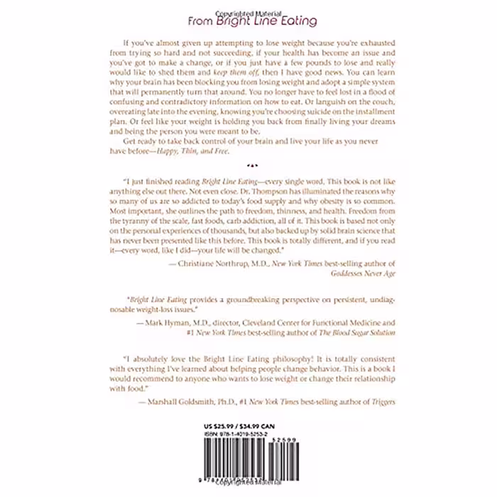 کتاب Bright Line Eating اثر Susan Peirce Thompson PHD انتشارات Hay House Inc