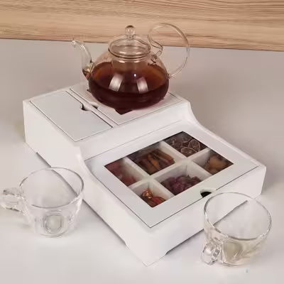 جعبه چای کیسه ای و دمنوش مدل وارمر پله کد 2001