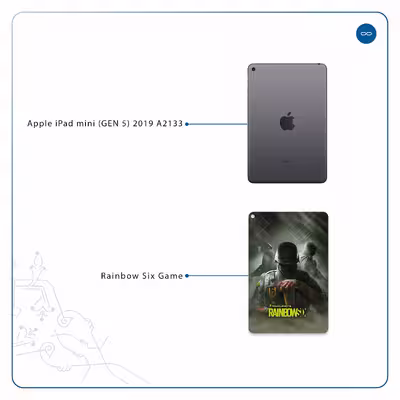 برچسب پوششی ماهوت مدل Rainbow-Six-Game مناسب برای تبلت اپل iPad mini (GEN 5) 2019 A2133